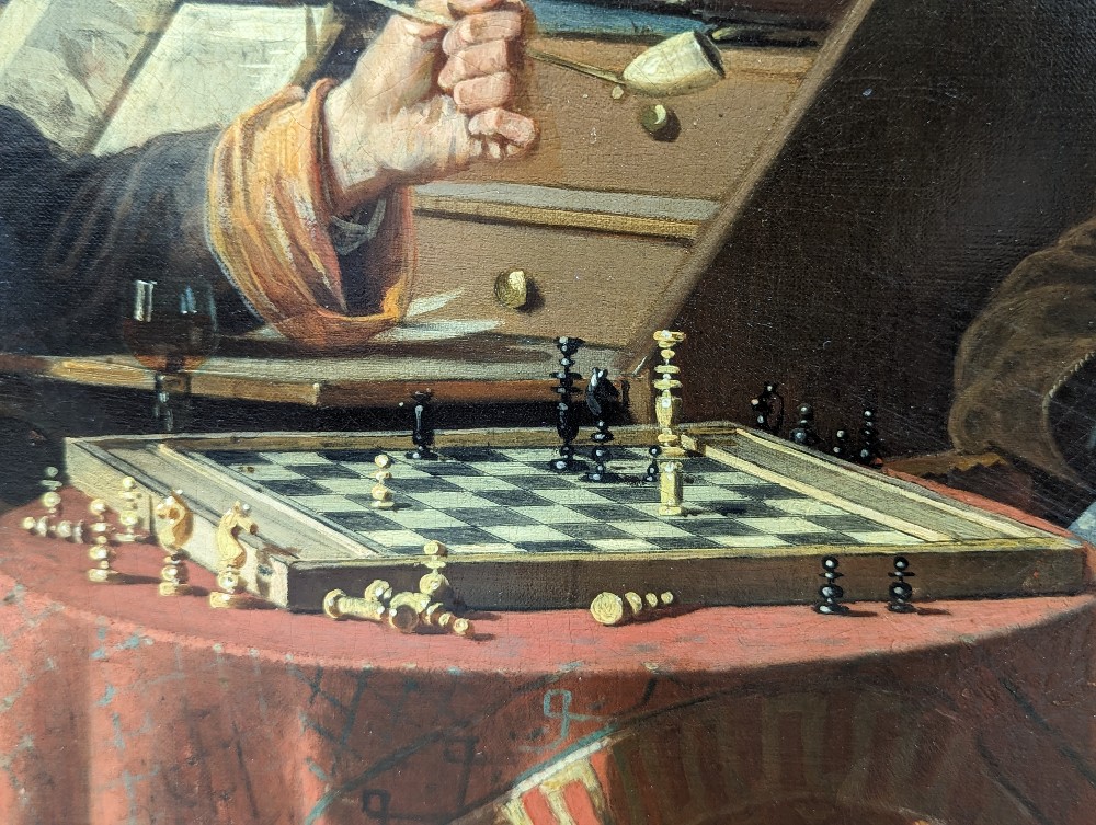 CHARLES MEER WEBB (1830-1895) - Checkmate! Interio - Image 4 of 12