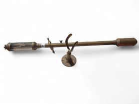 A 19th Century marine stick barometer, brass case,