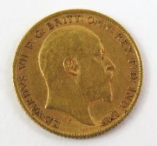 A King Edward VII half sovereign, 3.9g gross