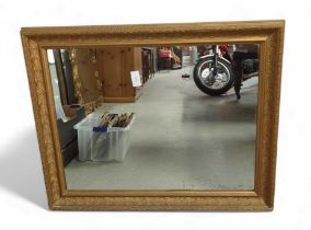A decorative plaster and wood gilt frame mirror, 1