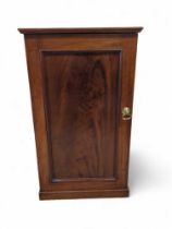 A 19th century mahogany veneer, cupboard, the sing