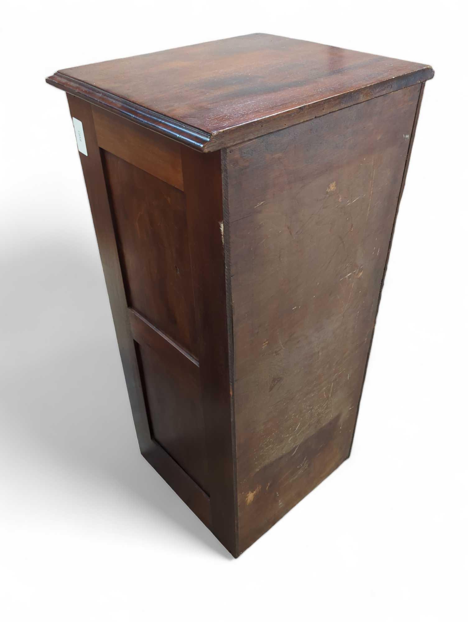A 19th century mahogany tambour front cabinet, wit - Image 3 of 4