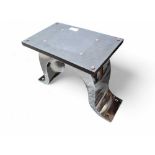 A modern chromed coffee or occasional table base,