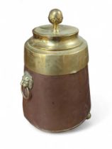 A 19th century copper and brass coal bucket, with