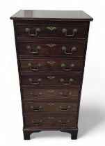 A mahogany Regency style chest of seven short draw