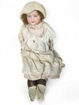 A bisque shoulder doll by Armand Marseille marked