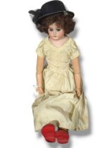A bisque shoulder head doll by Armand Marseille ma