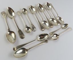 A pair of Victorian silver mustard type spoons, Lo