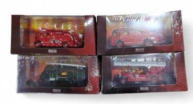 Atlas Collections – four boxed models of fire engi