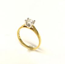 An 18ct gold Forever Diamonds solitaire ring, with