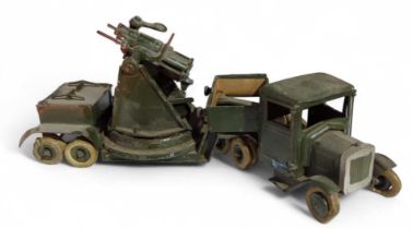 A Britains military articulated lorry with heavy f