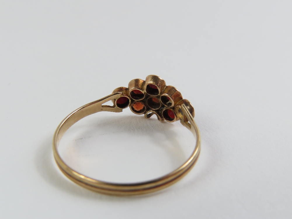 An early 20th century three stone twist ring, mark - Image 6 of 10