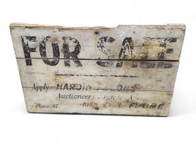 An early painted wood "For Sale" sign, Harding & S