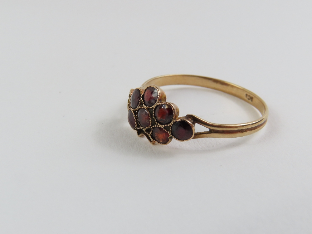 An early 20th century three stone twist ring, mark - Image 5 of 10