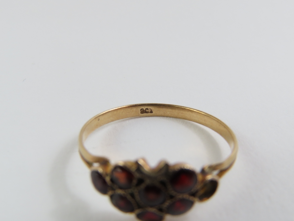 An early 20th century three stone twist ring, mark - Image 7 of 10