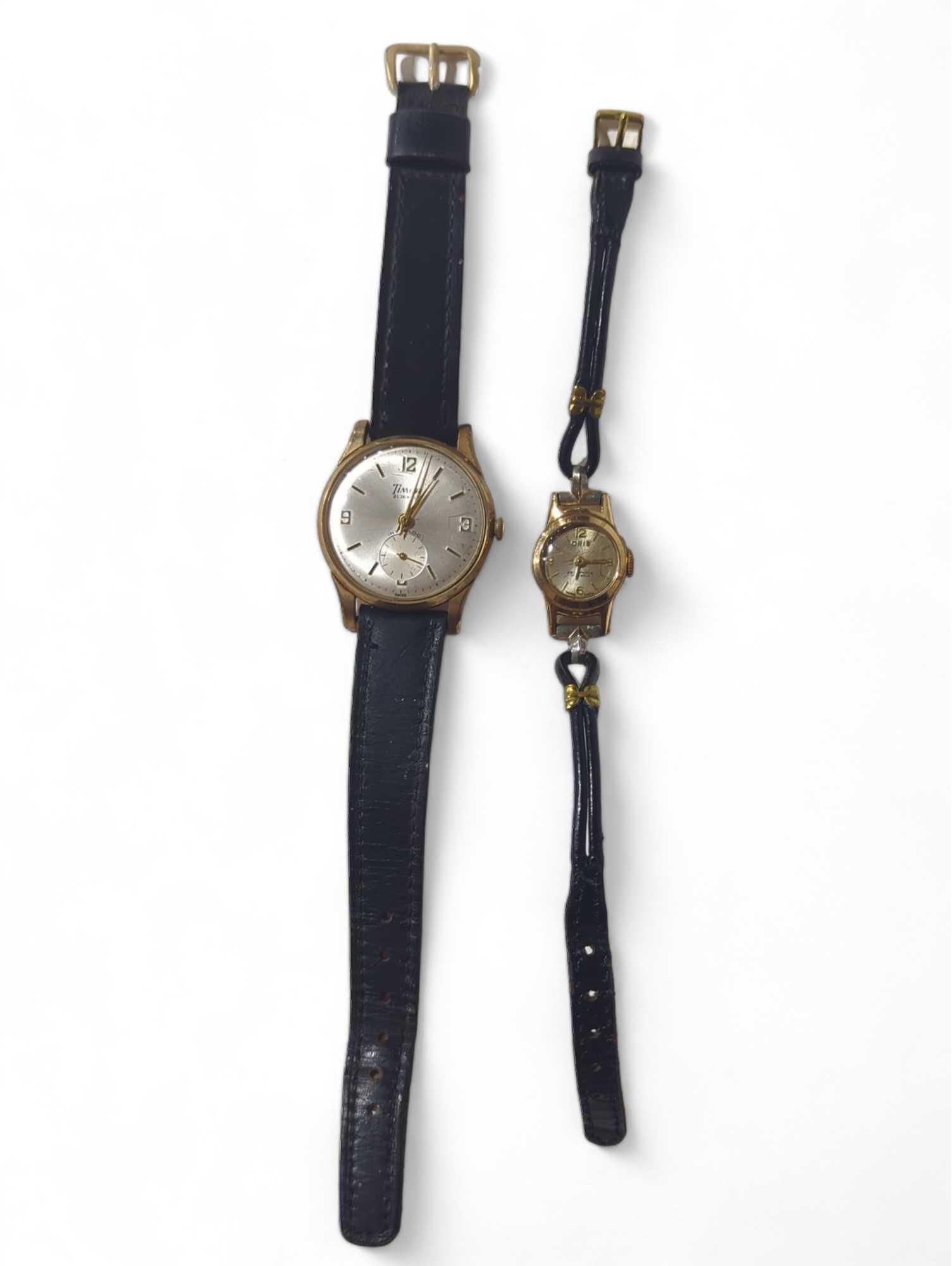 A gents Timor wristwatch in gold metal case with C - Image 3 of 5