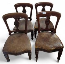 A set of four Victorian mahogany standard dining c