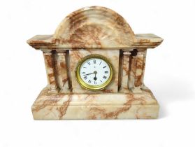 A 19th Century marble case mantel timepiece 34cms