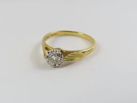 A diamond solitaire ring, the single round brillia