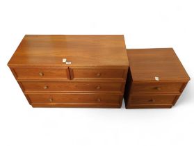 A low G Plan chest of two short and two long drawe