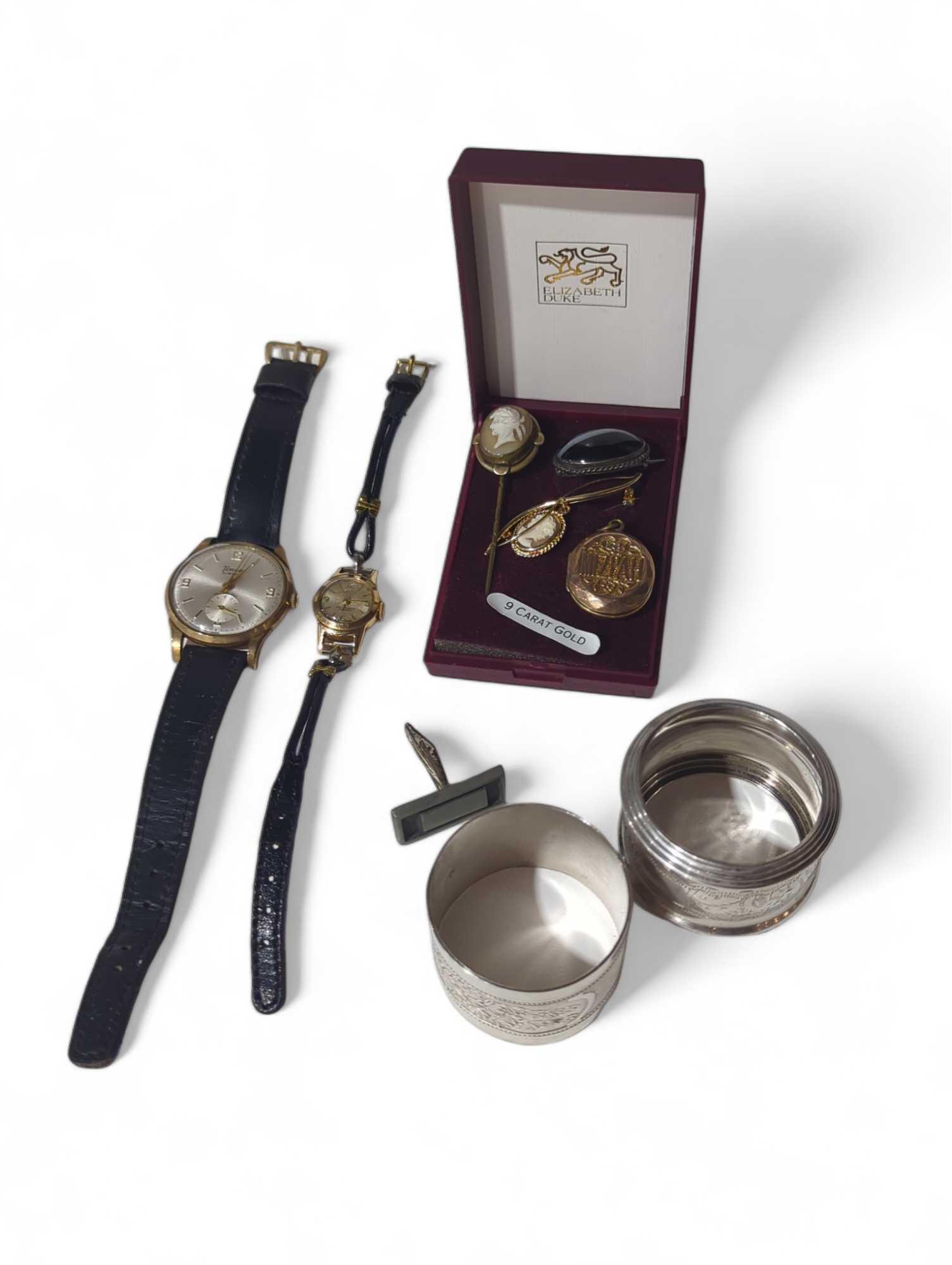 A gents Timor wristwatch in gold metal case with C