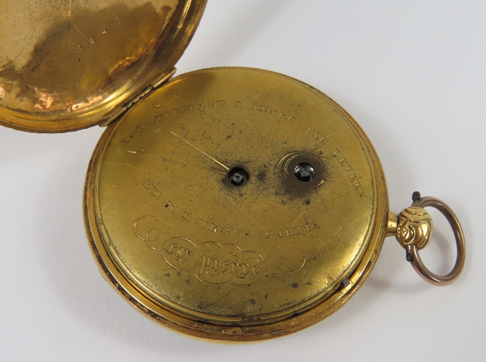 A continental open faced pocket watch, the round w - Image 4 of 6