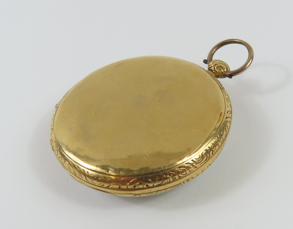 A continental open faced pocket watch, the round w - Image 2 of 6