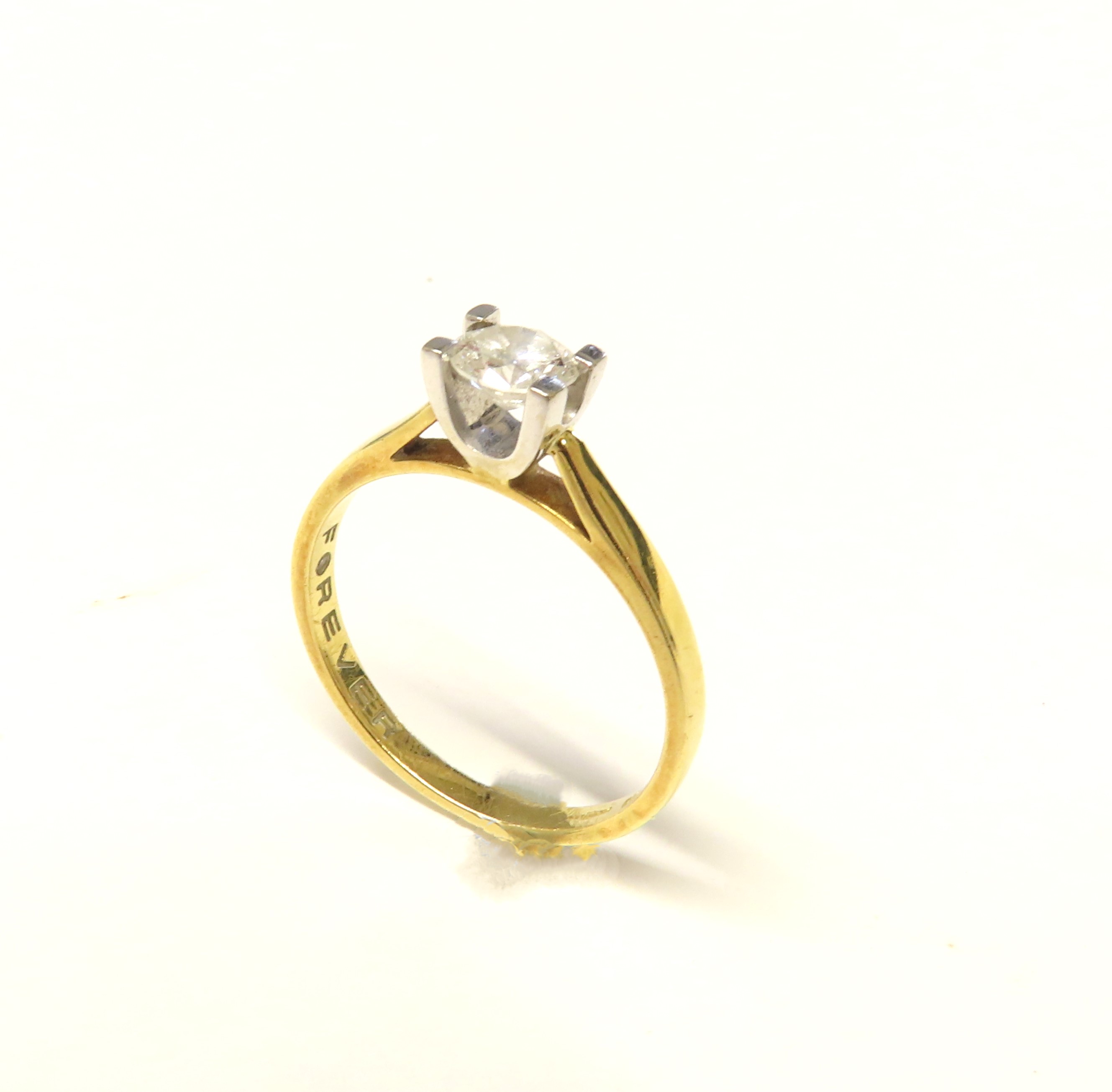 An 18ct gold Forever Diamonds solitaire ring, with - Image 3 of 8