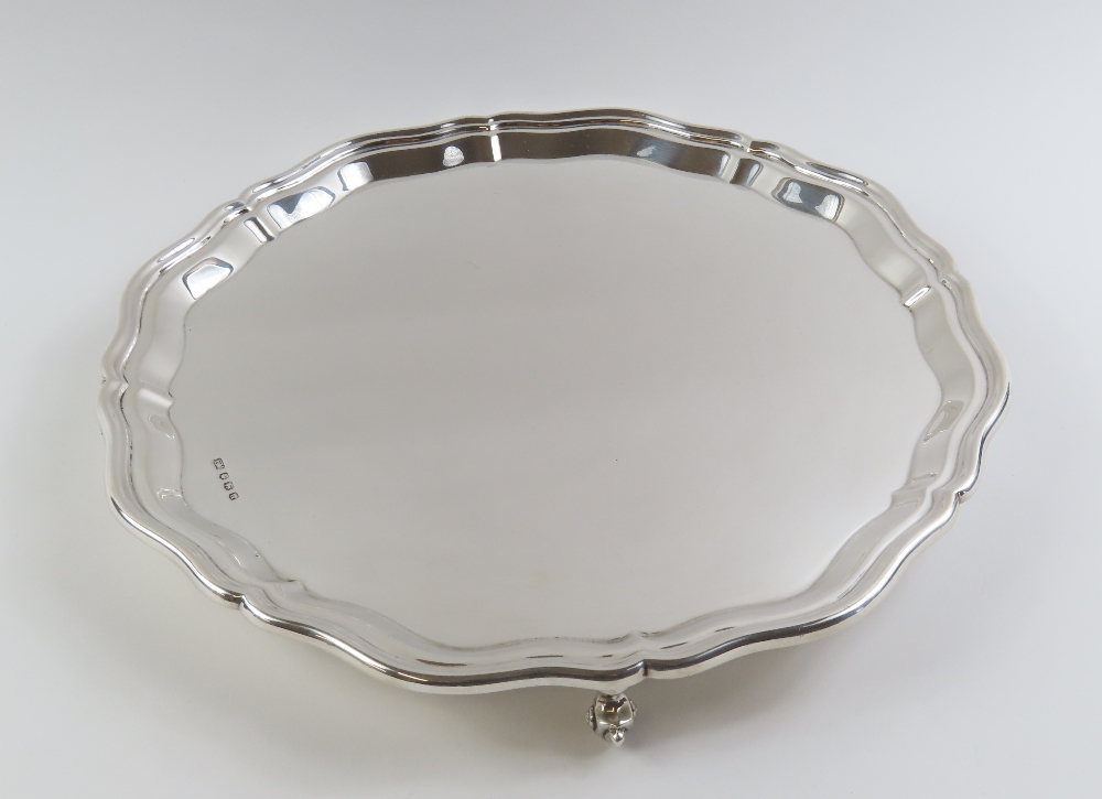 A silver salver, by Viners, Sheffield, 1937, shape