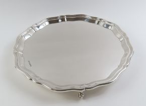 A silver salver, by Viners, Sheffield, 1937, shape