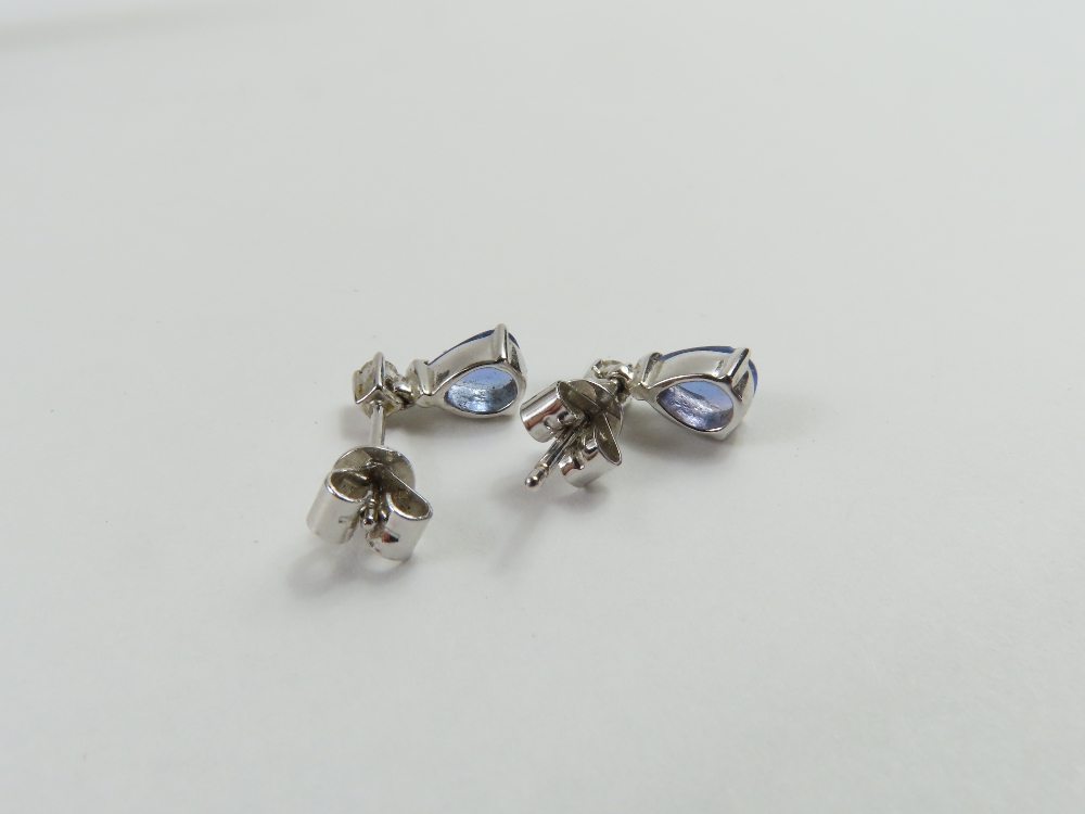 A suite of white gold tanzanite jewellery comprisi - Image 10 of 16