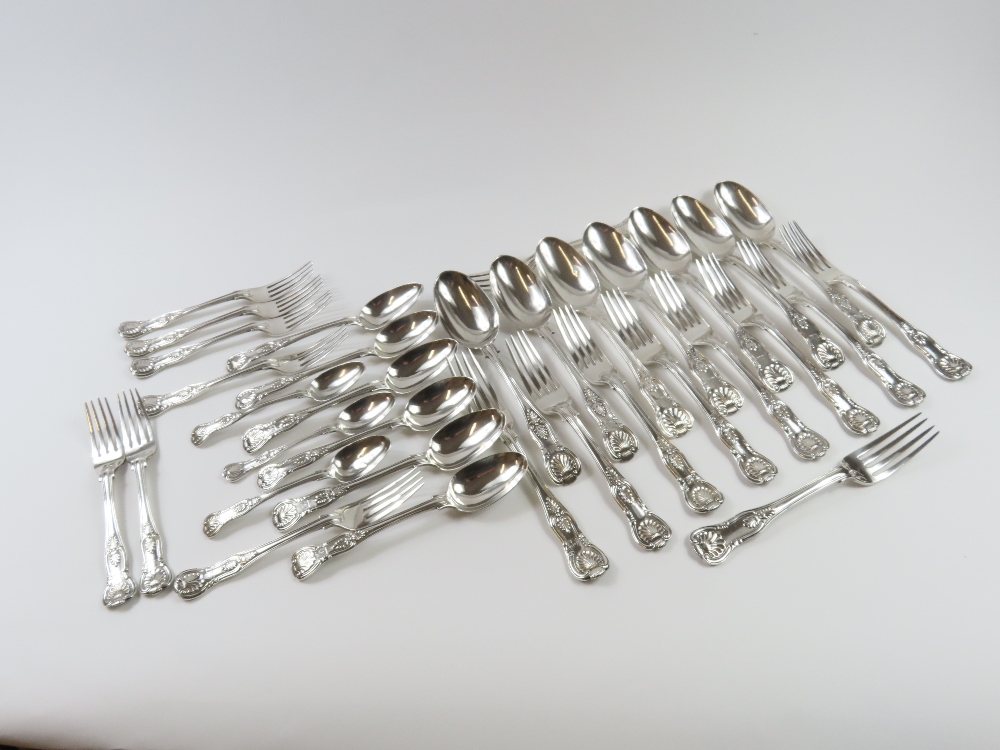 A collection of Victorian silver flatware comprisi - Image 2 of 13