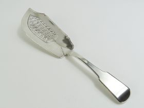 A large silver fish knife, made by William Knight