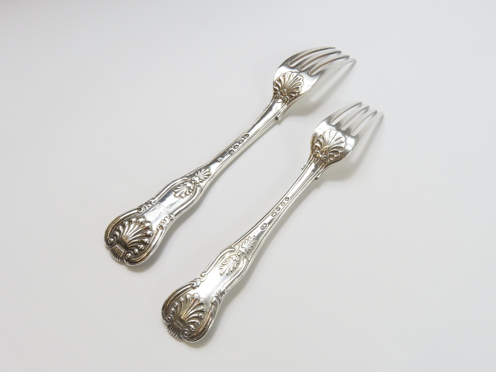 A collection of Victorian silver flatware comprisi - Image 4 of 13