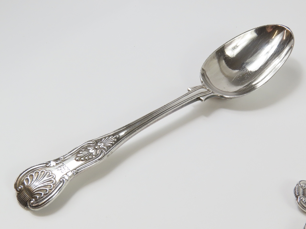 A collection of Victorian silver flatware comprisi - Image 10 of 13