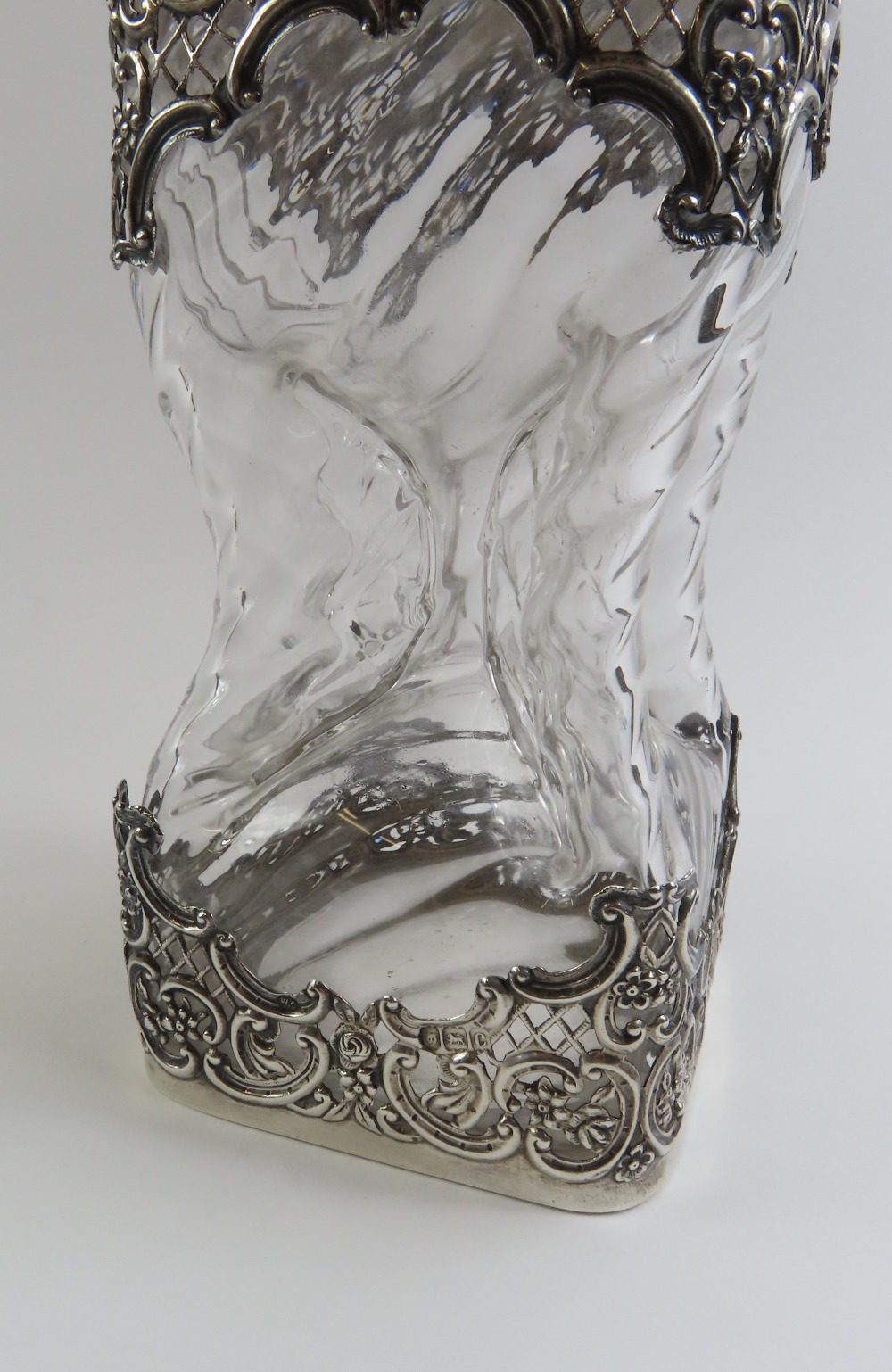 A Victorian silver cased glass decanter, by Willia - Image 4 of 8