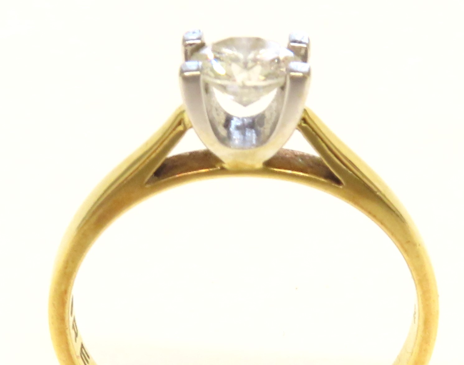 An 18ct gold Forever Diamonds solitaire ring, with - Image 4 of 8