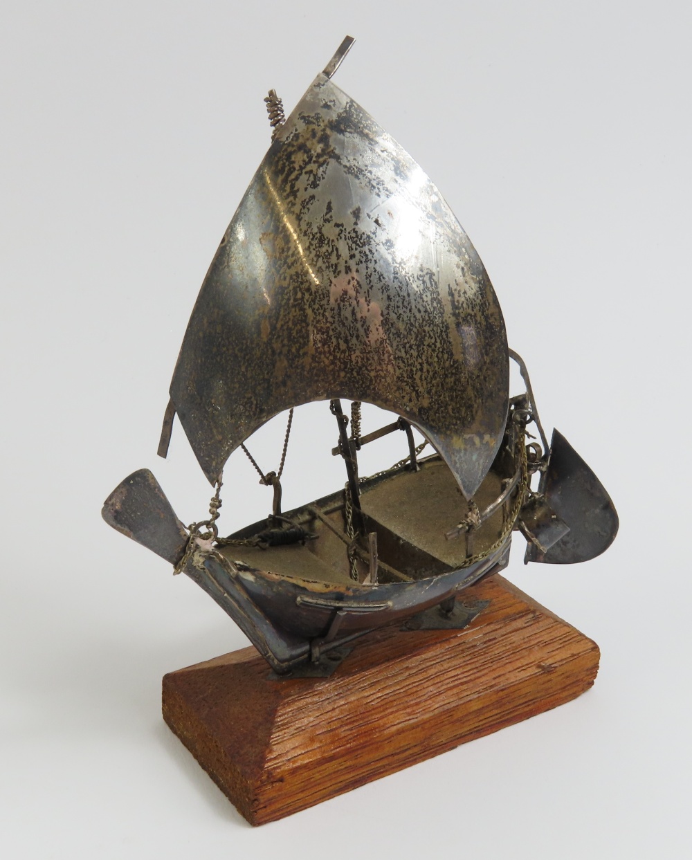 A silver model of a junk, 20cm high, 10oz and two - Image 4 of 12