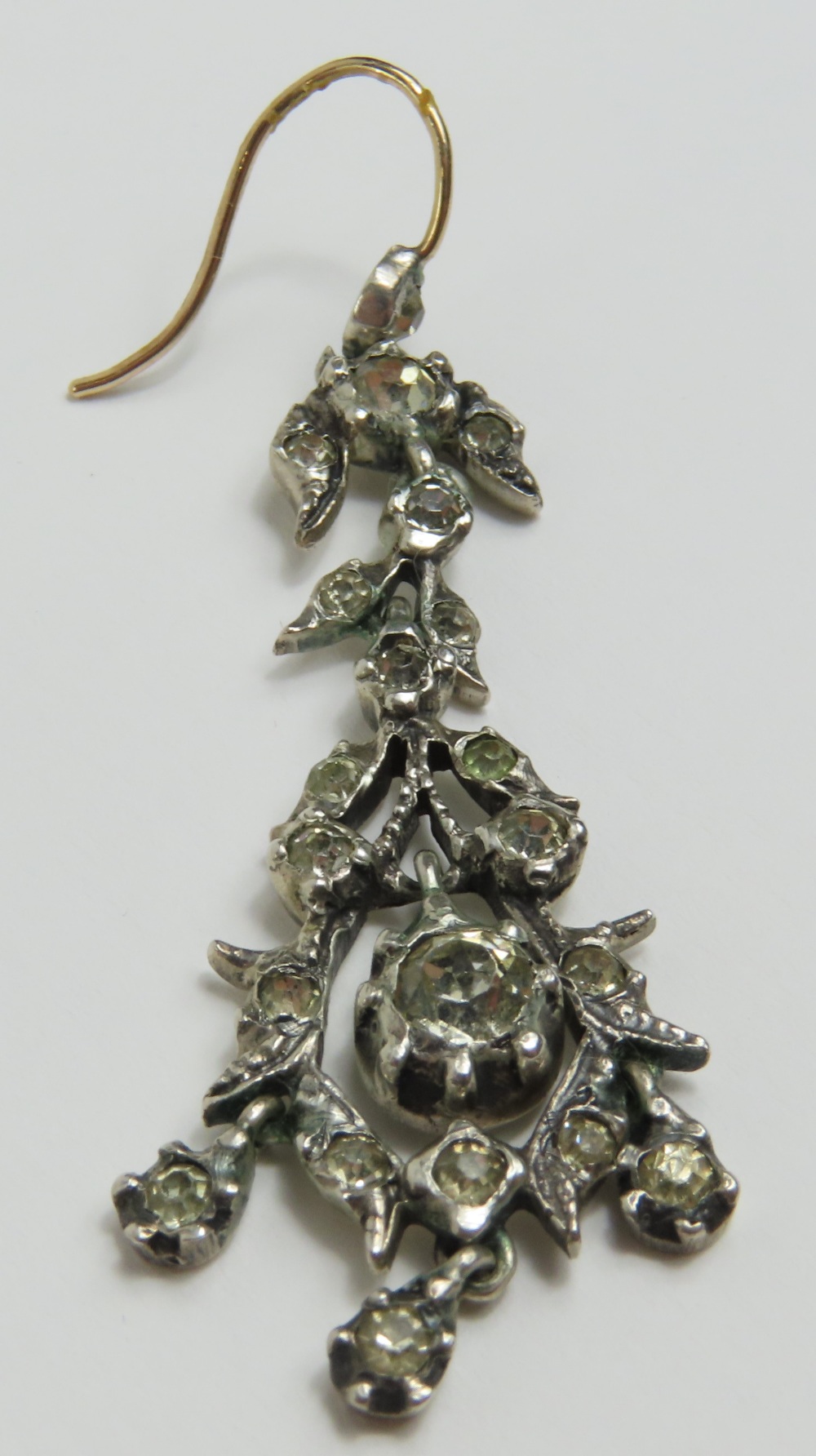 A pair of French paste chandelier drop earrings, p - Image 2 of 6
