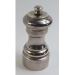 A contemporary silver peppermill, by Da-mar Silver