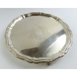 A silver salver, by Mappin & Webb, Sheffield, 1923