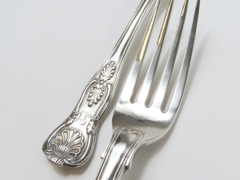 A collection of Victorian silver flatware comprisi - Image 6 of 13