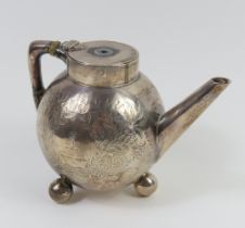 A Victorian silver teapot, By Colen Hewer Cheshire