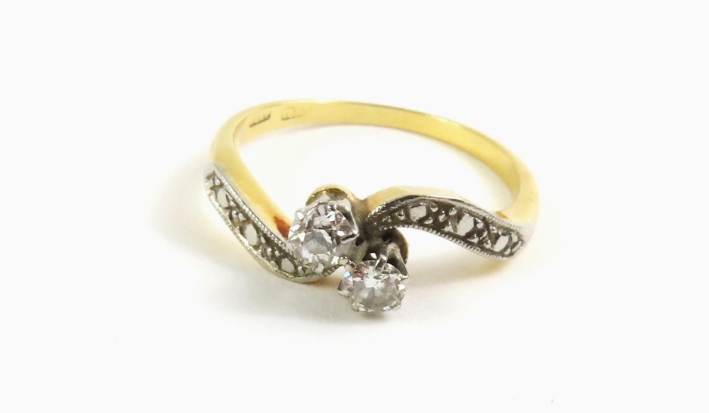 An early to mid-20th century old cut diamond two s - Image 2 of 9