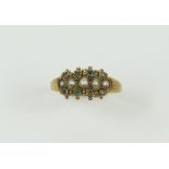 A late Georgian or Victorian split pearl and green