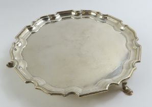 A silver salver, by Mappin & Webb, Sheffield, 1958