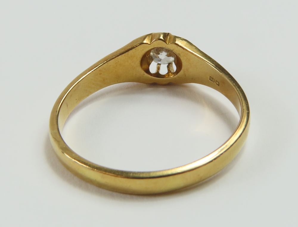 An early 20th century 18ct gold gypsy ring, set wi - Image 3 of 10