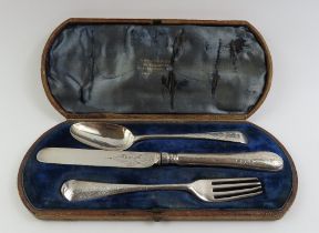 A matched George III silver christening set, by Ri