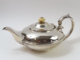 A Georgian silver teapot, made by Thomas Mitchell