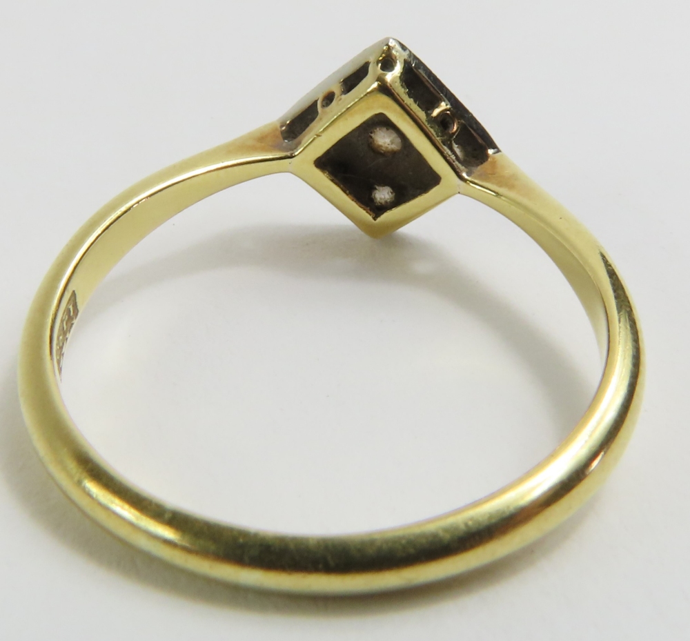 An early 20th century old cut diamond plaque ring, - Image 2 of 4